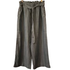 Chelsea‎ & Theodore Size XL Blue Tencel Sun-Faded Denim Wide Leg Pant Paper Bag